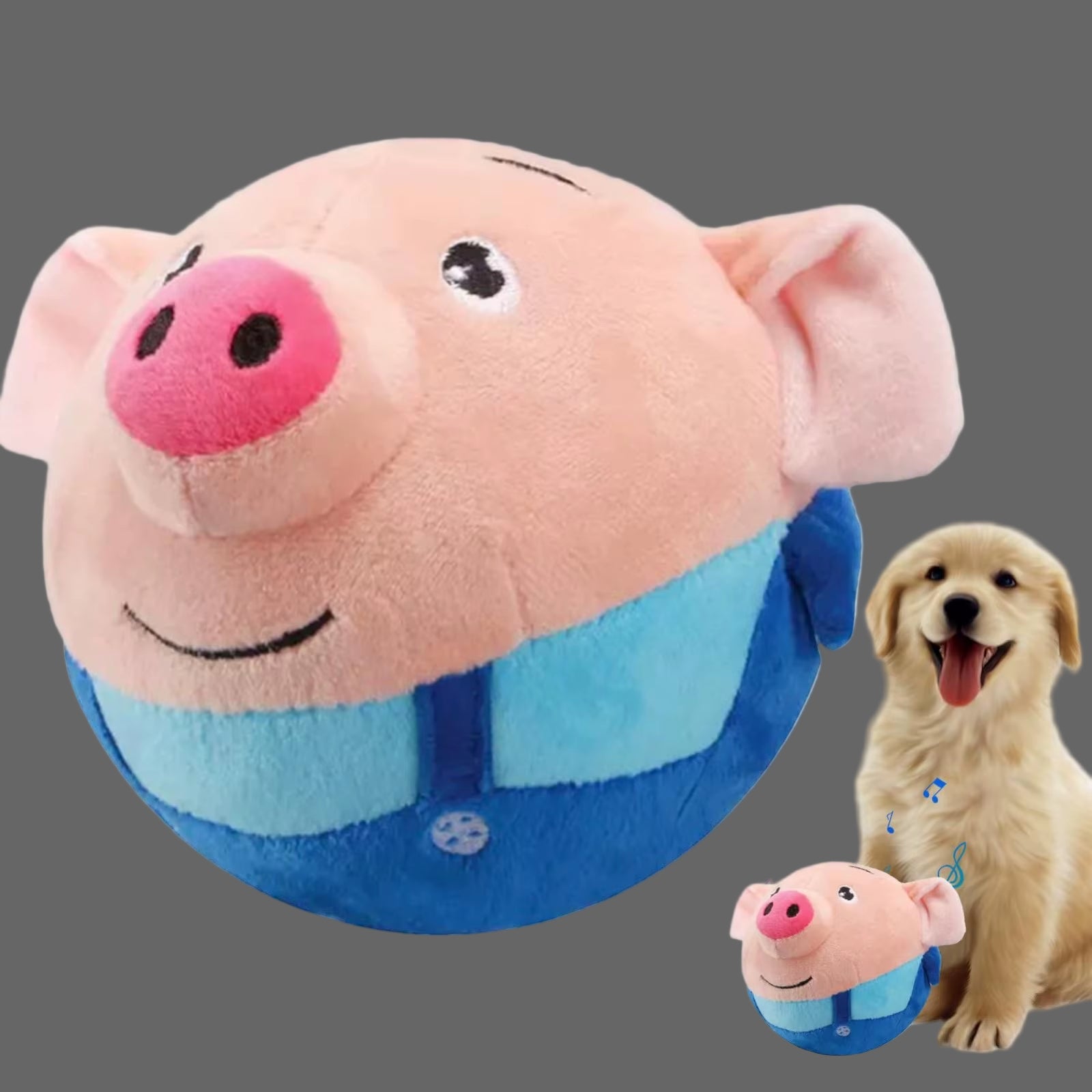 Active Moving Pet Plush Toy, Interactive Dog Toy, Talking Movable Dog Toy, Electronic Dog Toy, Bounce Boredom Toy for Cats & Dog