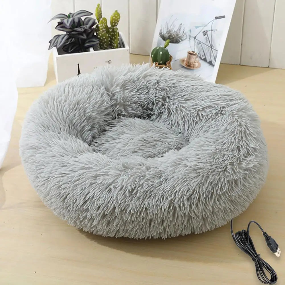 Heated Cat Bed Washable and Easy to Clean Heated Pet Bed for Cats Small-Sized Pets Heating Pad Charged with USB