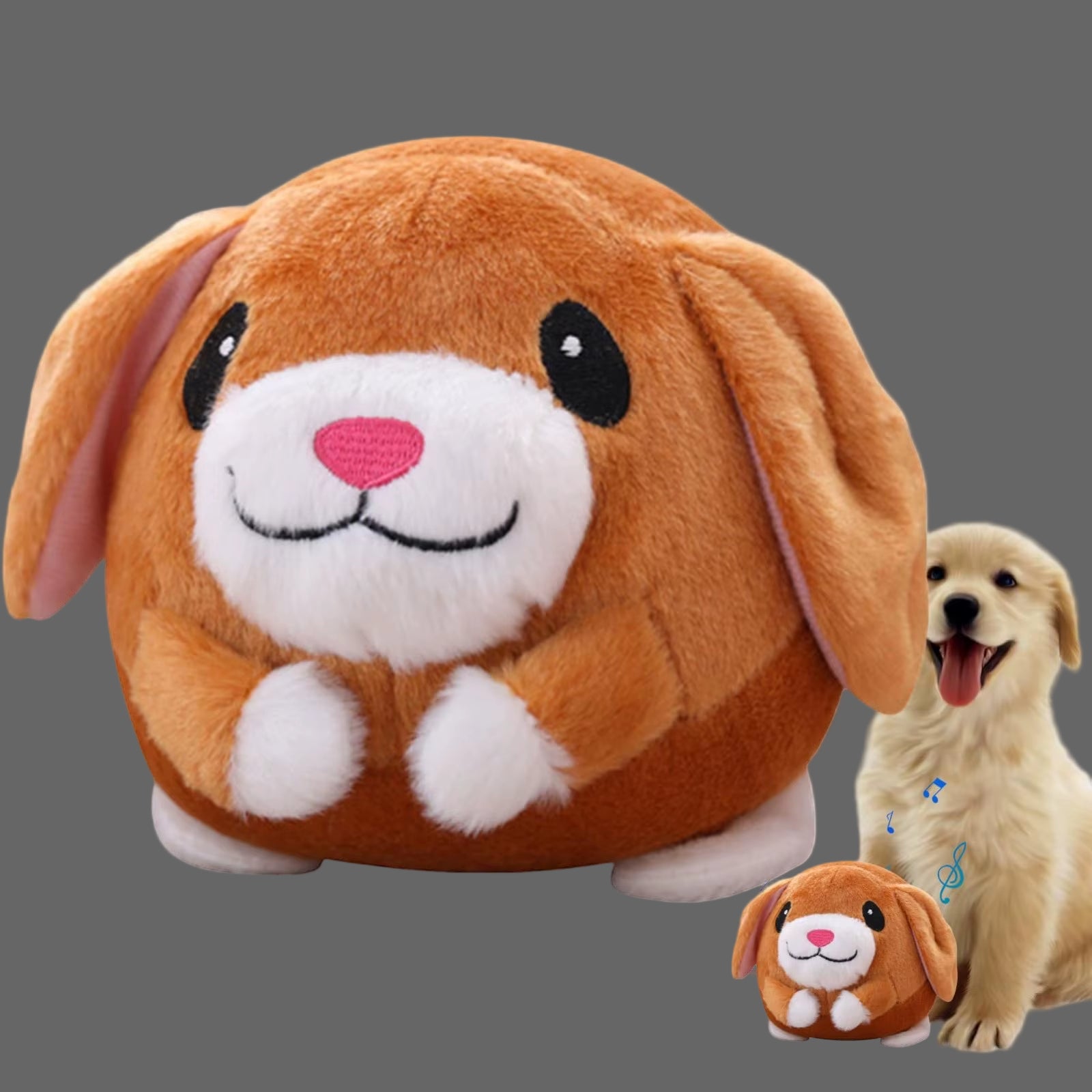 Active Moving Pet Plush Toy, Interactive Dog Toy, Talking Movable Dog Toy, Electronic Dog Toy, Bounce Boredom Toy for Cats & Dog