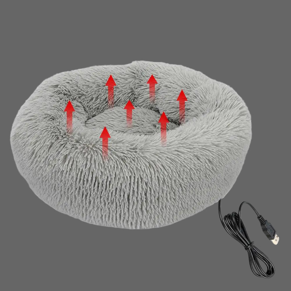 Heated Cat Bed Washable and Easy to Clean Heated Pet Bed for Cats Small-Sized Pets Heating Pad Charged with USB